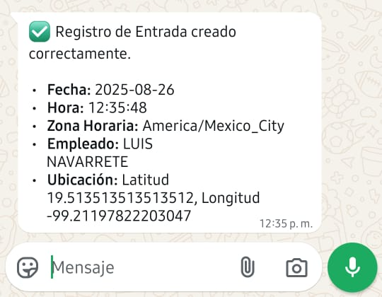 Checado Exitoso